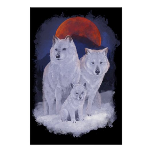 wolf family perfect poster (Voorkant)