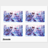 Wolf Family Rechthoekige Sticker (Vel)