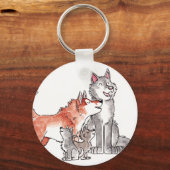 Wolf Family Sleutelhanger (Voorkant)