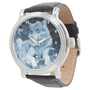 Wolf Fantasy Mannen Horloge