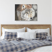 Wolf - Farbstiftzeichnung Canvas Afdruk (Insitu (Slaapkamer))
