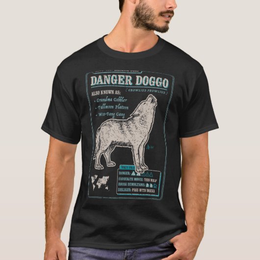  Wolf Feit File Danger Doggo Wolf T-shirt (Voorkant)