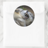 Wolf Fight Ronde Sticker (Tas)