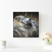 Wolf Fight Vierkante Klok (Huis)