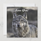 Wolf Flat Wenskaart Kaart (Voorkant)