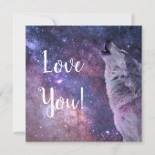 Wolf Flat Wenskaart Kaart (Voorkant)