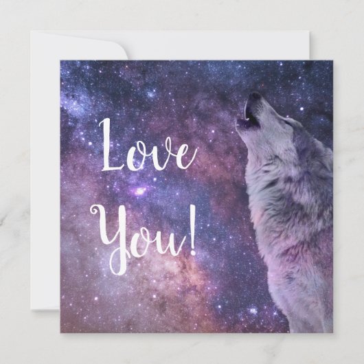 Wolf Flat Wenskaart Kaart (Voorkant)