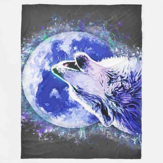Wolf Fleece Blanket Deken (Voorkant)