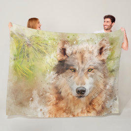 Wolf Fleece Blanket Deken