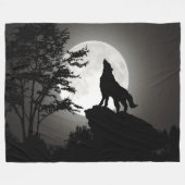 Wolf Fleece Blanket Deken (Voorkant (Horizontaal))