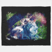 Wolf Fleece Deken (Voorkant (Horizontaal))