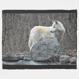 Wolf Fleece Deken