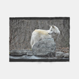 Wolf Fleece Deken