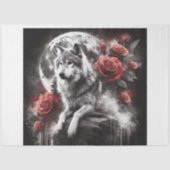 Wolf Floral Moon Tissuepapier (Voorkant)