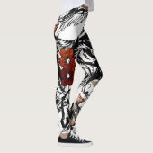 Wolf Flower Tatoo  Pattern Leggings (Rechts)