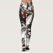 Wolf Flower Tatoo  Pattern Leggings (Achterkant)