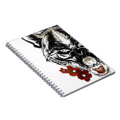 Wolf Flower Tatoo  Pattern Notitieboek (Rechterzijde)