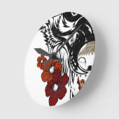 Wolf Flower Tatoo  Ronde Klok (Hoek)