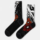 Wolf Flower Tatoo  Sokken (Links)