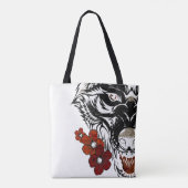Wolf Flower Tatoo Tote Bag (Achterkant)