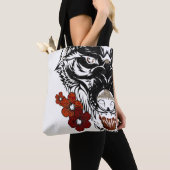 Wolf Flower Tatoo Tote Bag (Dichtbij)
