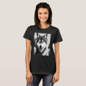 Wolf forest animal print predator motif head wolve t-shirt (Voorkant volledig)