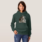 Wolf Forest Green Hoodie (Voorkant volledig)