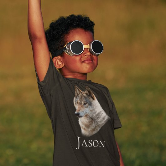 Wolf Forest Head art Persoonlijk T-shirt