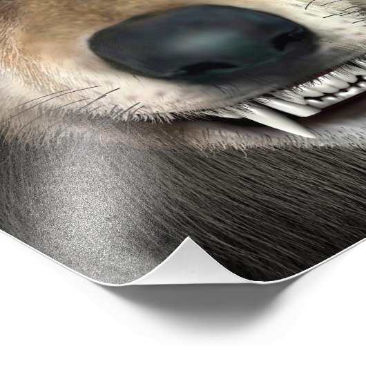 Wolf Foto Afdruk (Hoek)