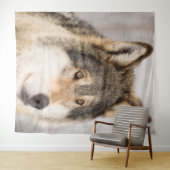 Wolf foto cute dier dierenwereld wandkleed (In Situ (horizontaal))
