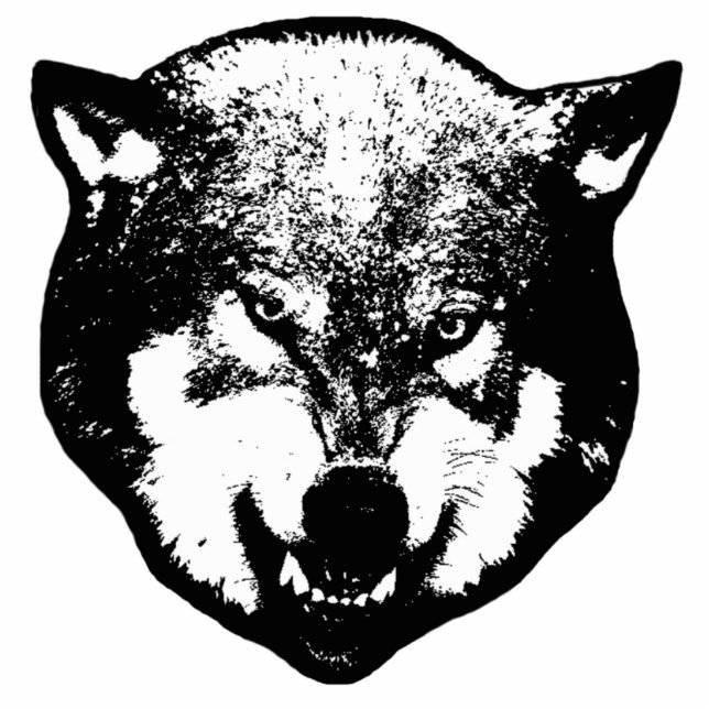 Wolf Fotobeeldje Sleutelhanger (Voorkant)