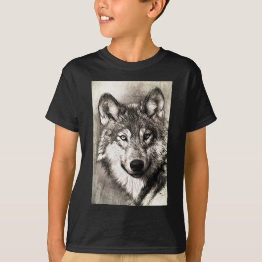 Wolf Fotografische Kunst Spirituele Gids Dier Lief T-shirt (Voorkant)