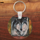 Wolf Framed Sleutelhanger (Voorkant)