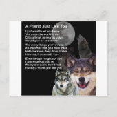 Wolf - Friend Poem Briefkaart (Voorkant)