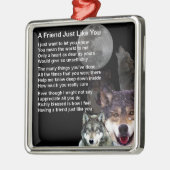 Wolf - Friend Poem Metalen Ornament (Links)