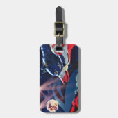 Wolf Full Moon Bagagelabel (Voorkant verticaal)