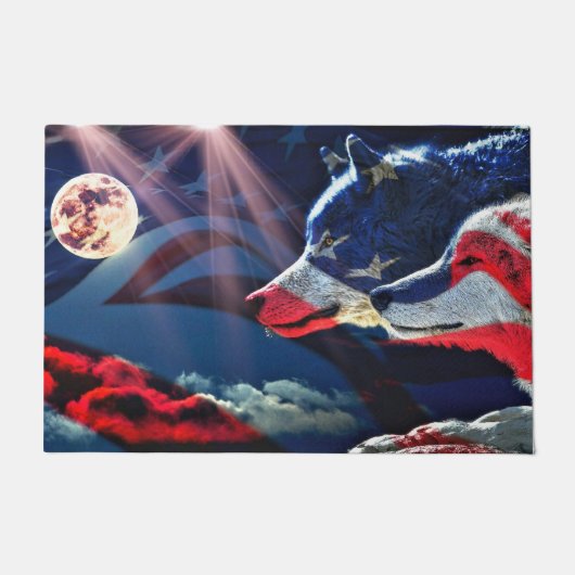 Wolf Full Moon Deurmat (Voorkant)