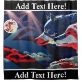 Wolf Full Moon Douchegordijn (Voorkant)