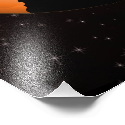 Wolf Full Moon Foto Afdruk (Hoek)