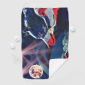 Wolf Full Moon Golfhanddoek (Insitu)