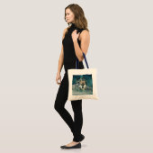 Wolf Full Moon in mist Tote Bag (Voorkant (model))