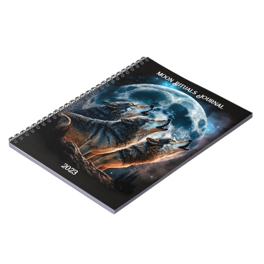 Wolf Full Moon Notitieboek (Linkerzijde)