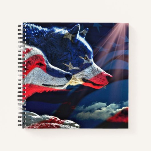 Wolf Full Moon Notitieboek (Voorkant)