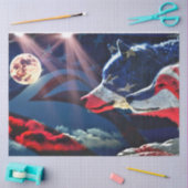 Wolf Full Moon Tissuepapier (Craft)