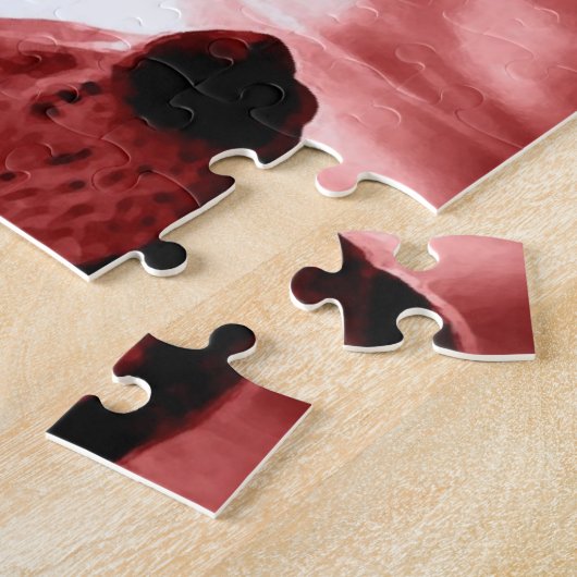 Wolf Fullmoon & Red Night - Wilde dieren Art Legpuzzel (Zijkant)