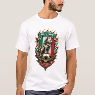 Wolf Fury Italië, Vlaggetrots Souvenir Cadeau T-shirt