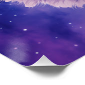 Wolf Galaxy Stars Kosmisch Verjaardagsfeest Perfect Poster (Hoek)