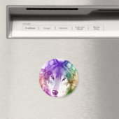 Wolf Gaze Art Magneet (Insitu (Vaatwasser))