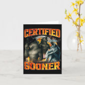 Wolf Gecertificeerde Gooner Grappige Bootleg Meme Kaart (Gele Bloem)
