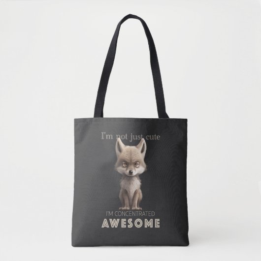 Wolf Geconcentreerd Geweldige Schattig Schattig Gr Tote Bag (Voorkant)